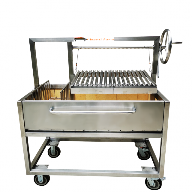 Argentinian Style Outdoor Charcoal Grill - Detachable Design - 120-Debussy + Door